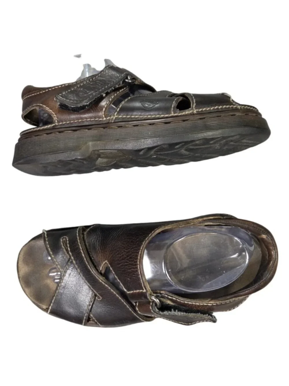 Rare DOC MARTENS 9076 BROWN STRAPPY SANDALS MENS SIZE US 9 UK 8 EUR42 Y2K VTG